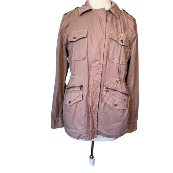 Lily Aldridge for Velvet Women's L Boho Pink Utility Lightweight Cotton Jacket - Picture 4 of 8